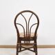 Set of 4 turned wicker chairs, vintage.