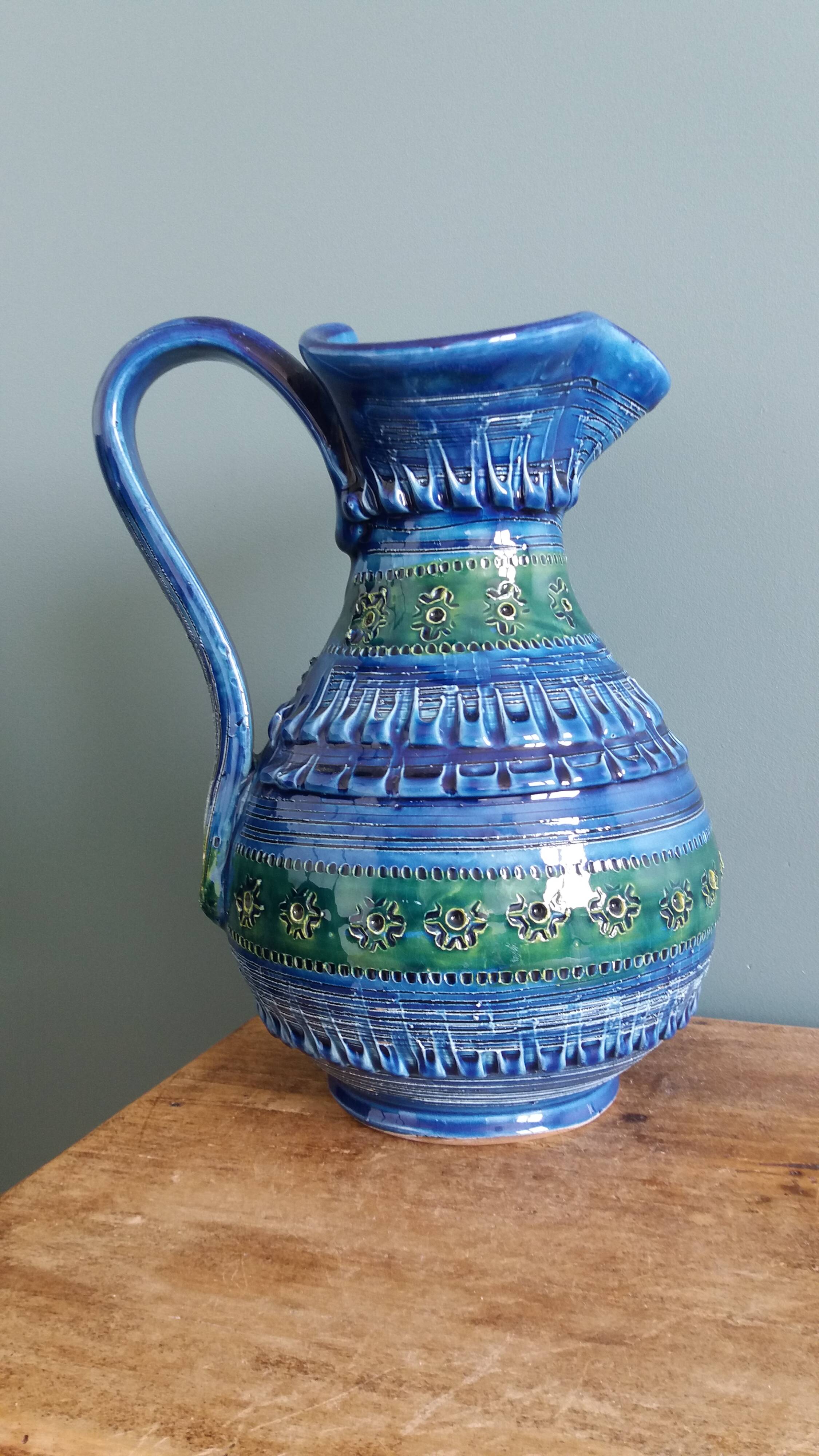Nedo Scappini vase pitcher for Nuovo Rinascimento, Italy, Aldo Londi style