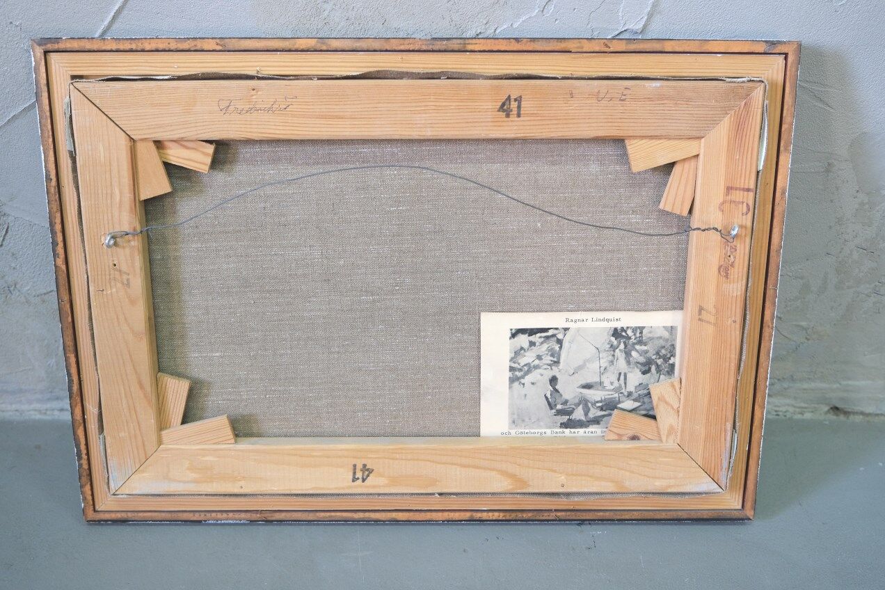 Ragnar Lindquist, Swedish Modern Landscape, 1960s, Oil on Canvas, Framed