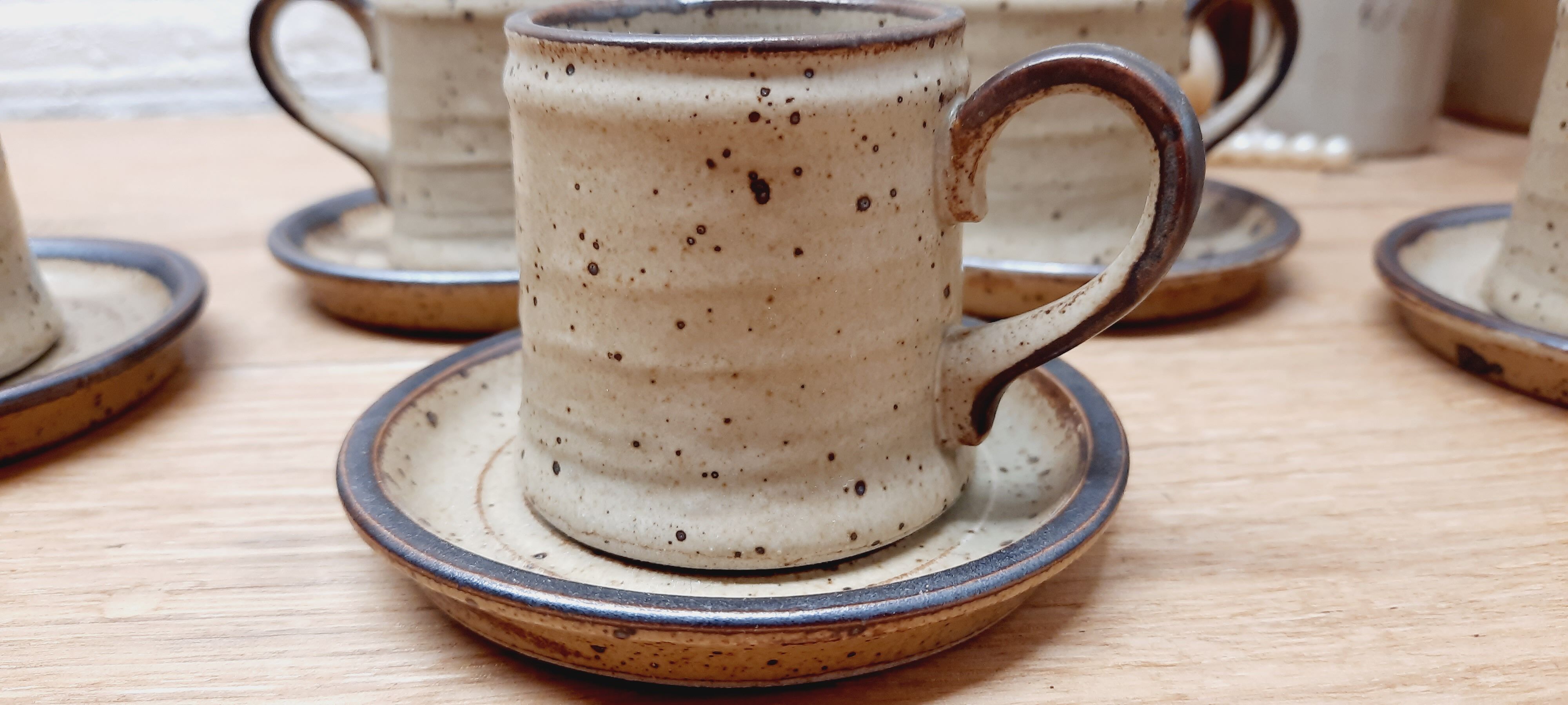 Set 6 cups Espresso sandstone