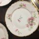 4 porcelain entremet plates