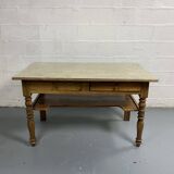 Old wooden farmhouse table