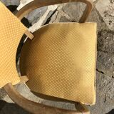 Paire de fauteuils bridge jaunes