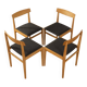 Classic Scandinavian dining chairs from the 1960s, set of 4