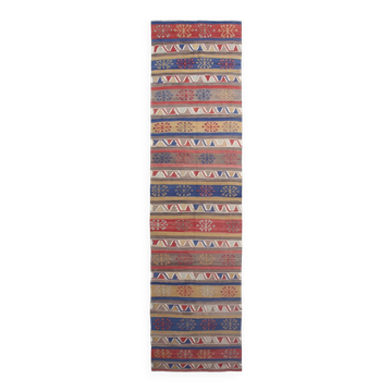 Tapis Kilim Runner à palette douce, tapis Kilim vintage fait à la main, 100x410 cm