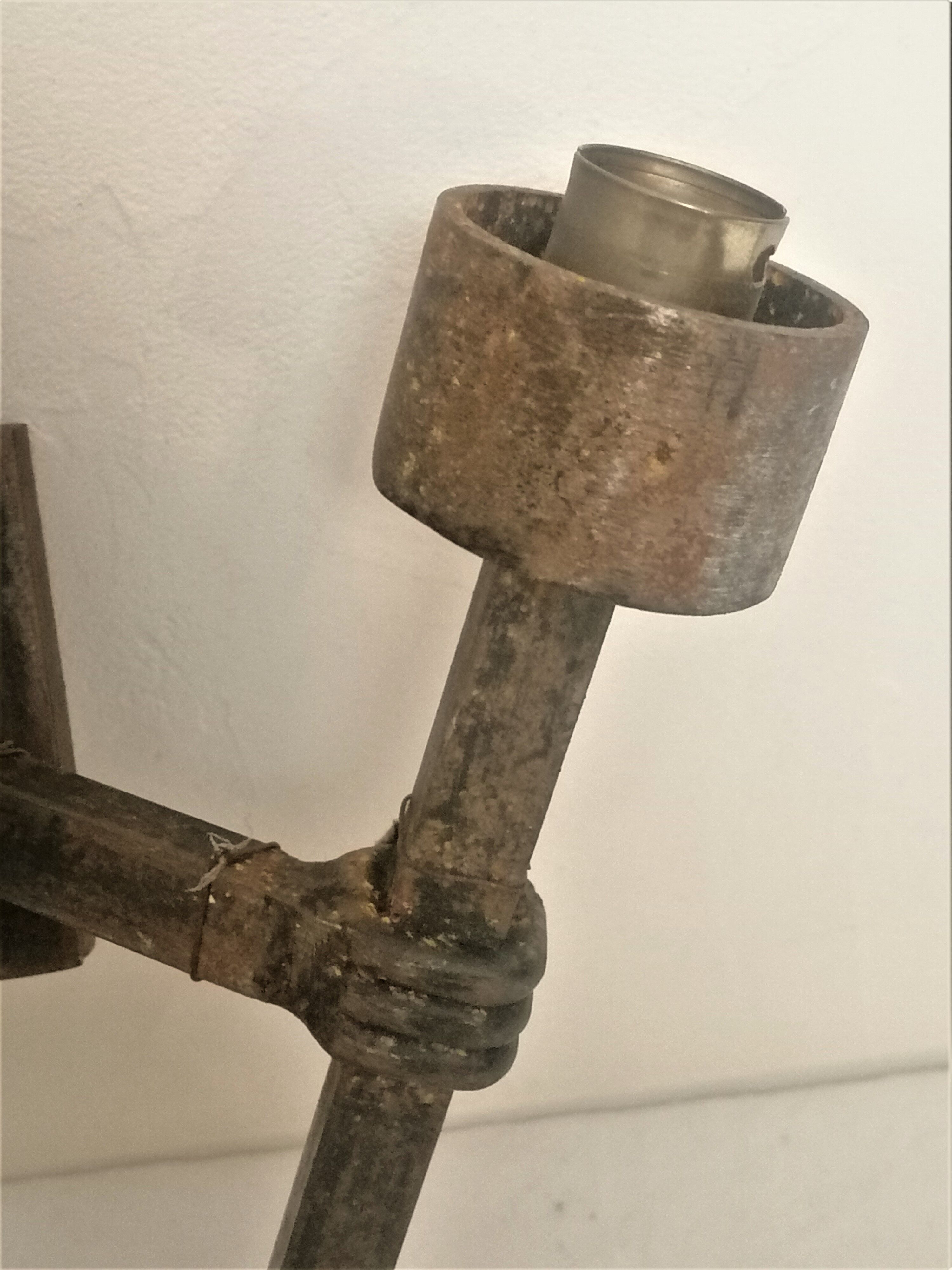 Pair of metal wall lamps from the 50