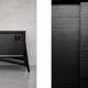 Vintage Mid-Century Scandinavian Modern Dark Oak Sideboard & Wooden Handles