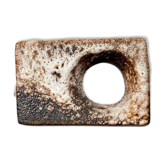 Brutalist Fat Lava vase from the mid-century by Van Woerden for Vest Keramik, 1960s.