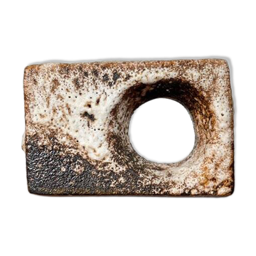Brutalist Fat Lava vase from the mid-century by Van Woerden for Vest Keramik, 1960s.