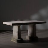 Raw concrete dining table, circa 1980