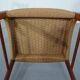 Set of Teak and Paper Cord Dining Chairs by Ejner Larsen for Glyngøre Stolefabrik, 1960s