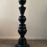 Vintage "Lamppost" in opaline and wood 6 fires