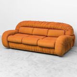 3-seater fabric sofa Califfo Beka model 1970s vintage modernism