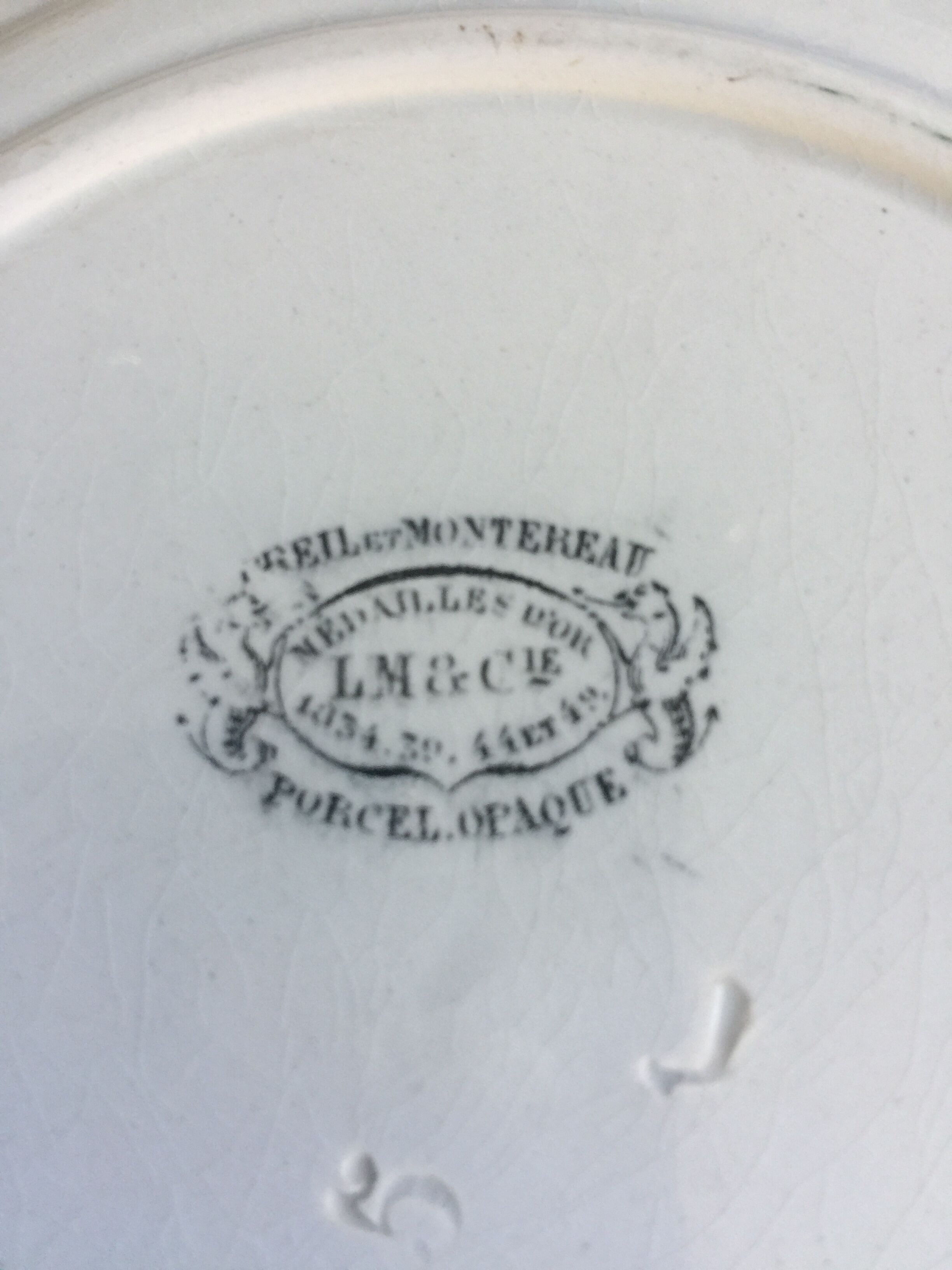 Plate creil and montereau 1849-1867