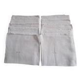 10 large antique damask napkins
