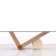 1990s Italian Cattelan 'Valentino' Walnut And Travertine Table.