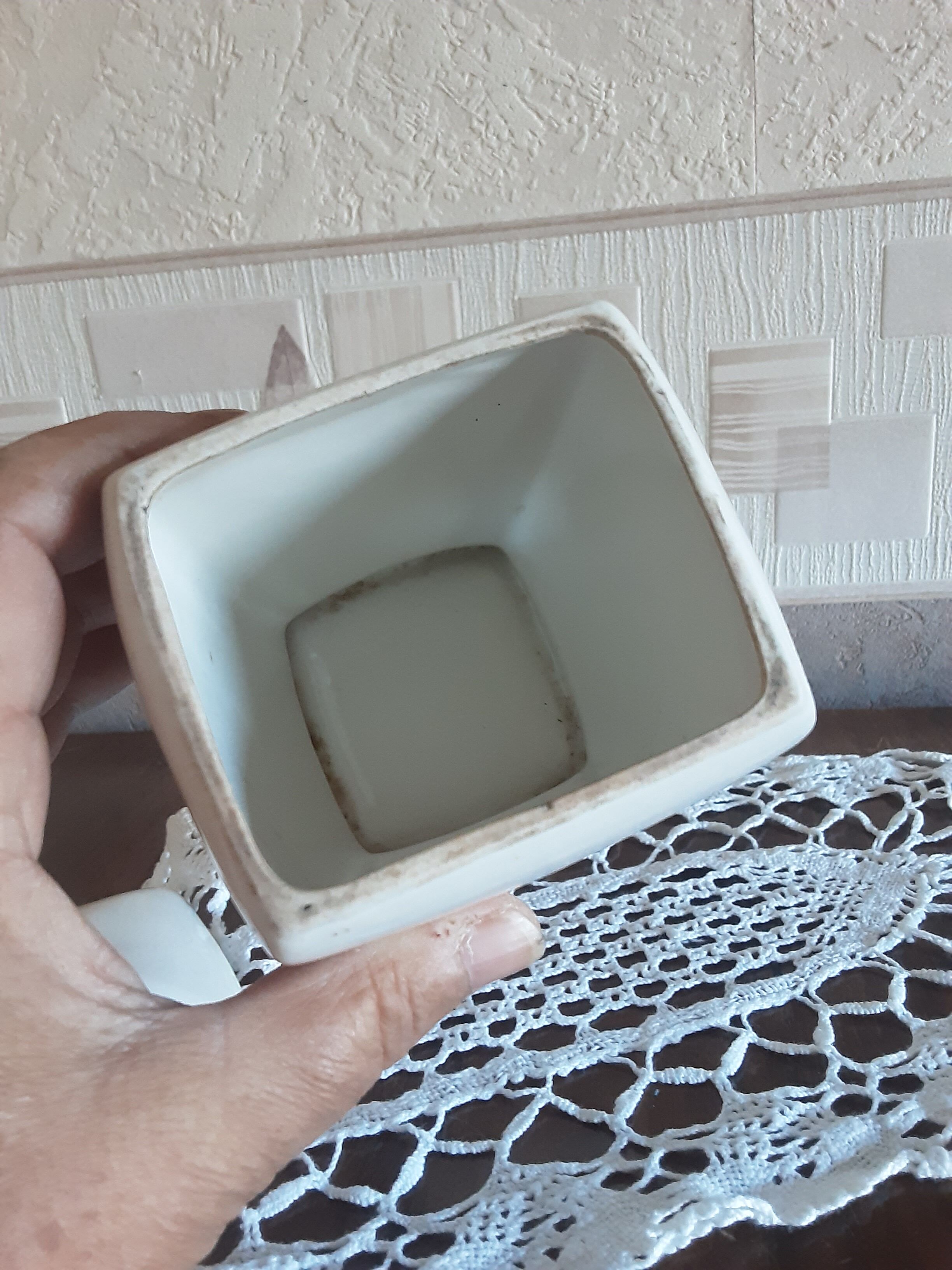 Ancient porcelain tea pot