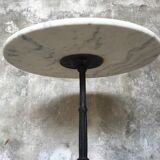 Round marble bistro table and cast iron base