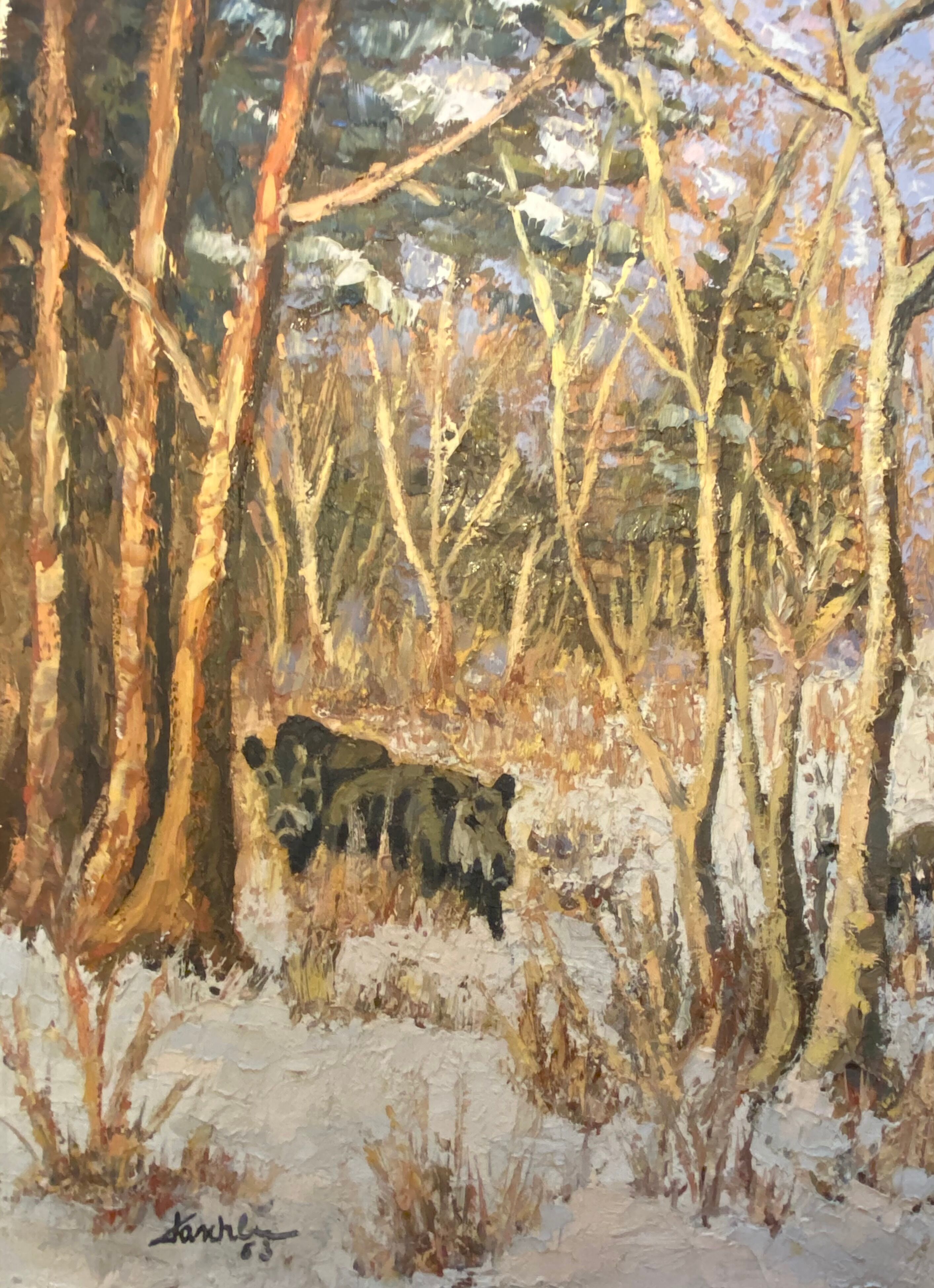 Tableau en toile signé, année 1963