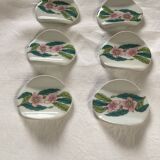 Set of six knife holders porcelain of Paris
