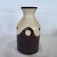 Peruvian Chulucanas Ceramic Vase Brown Beige Signed Vintage