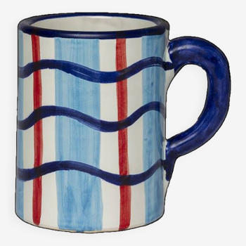 Blue Wavy-Lines mug