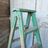 Wooden workshop folding stepladder