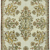 Handwoven Unique Turkish 1980s 186 cm x 302 cm Green Rug