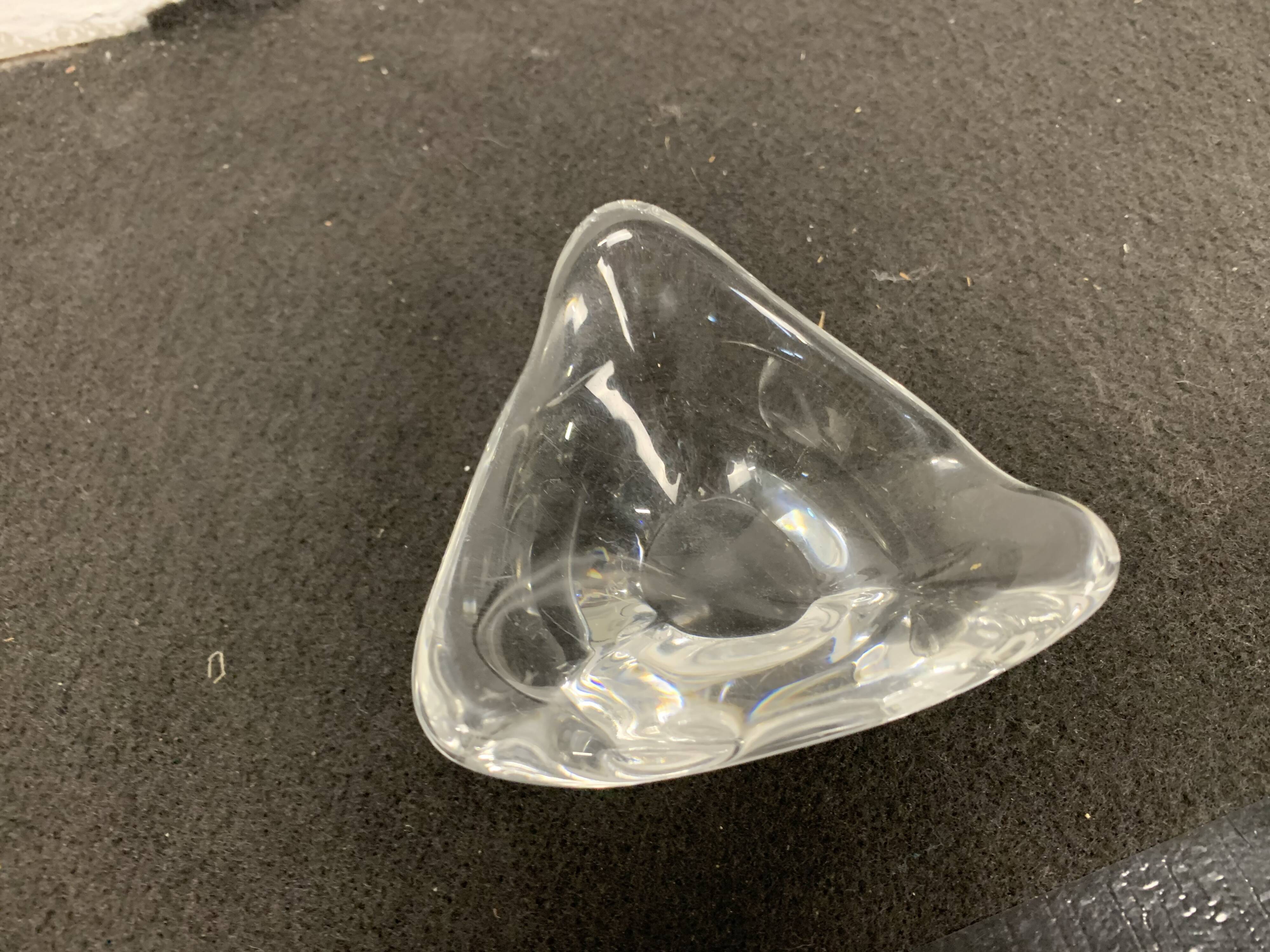 Daum crystal trinket bowl