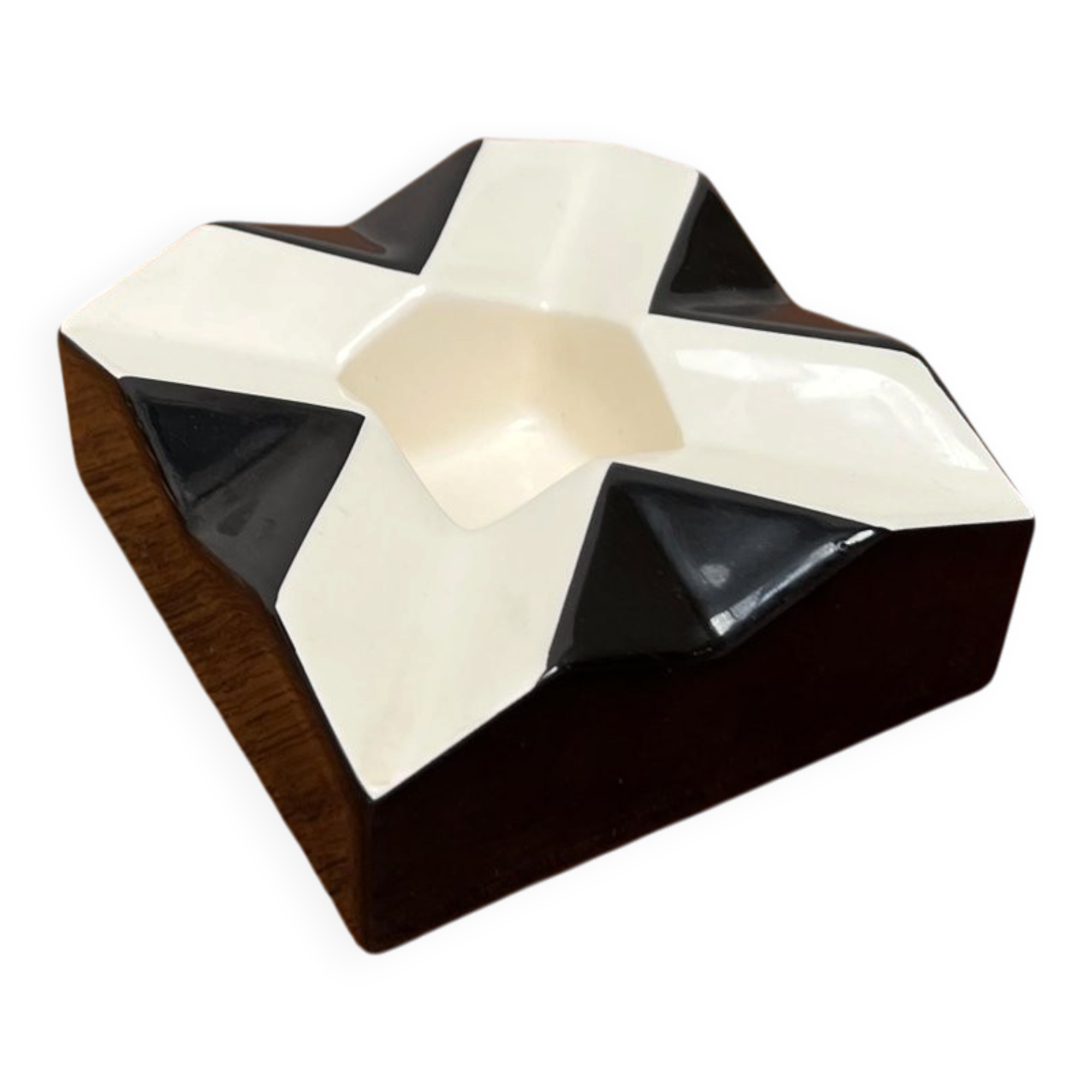 Modernist Bauhaus Czech Repro Ceramic Ashtray by Vlastislav Hofman for Modernista