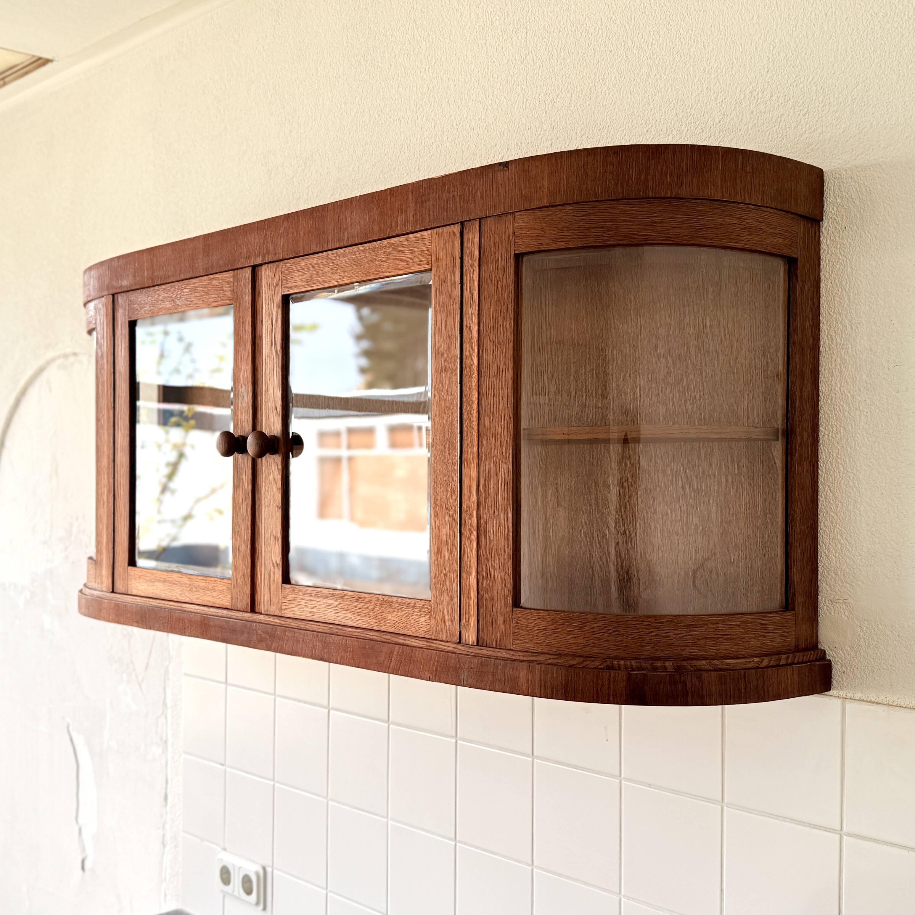 Elegant Art Deco-style hanging display cabinet