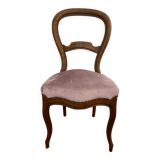 Louis Philippe style chair in purple velvet