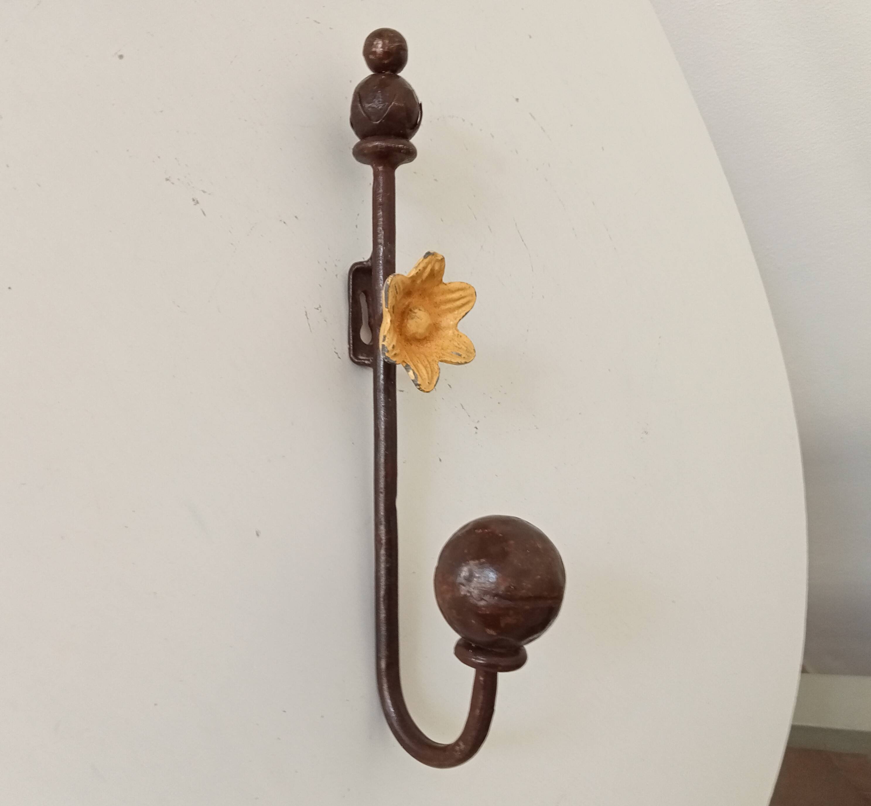 Vintage folk art wall coat rack