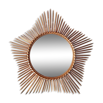 Mirror sun witch eye Chaty Vallauris France 50/60's 55cm