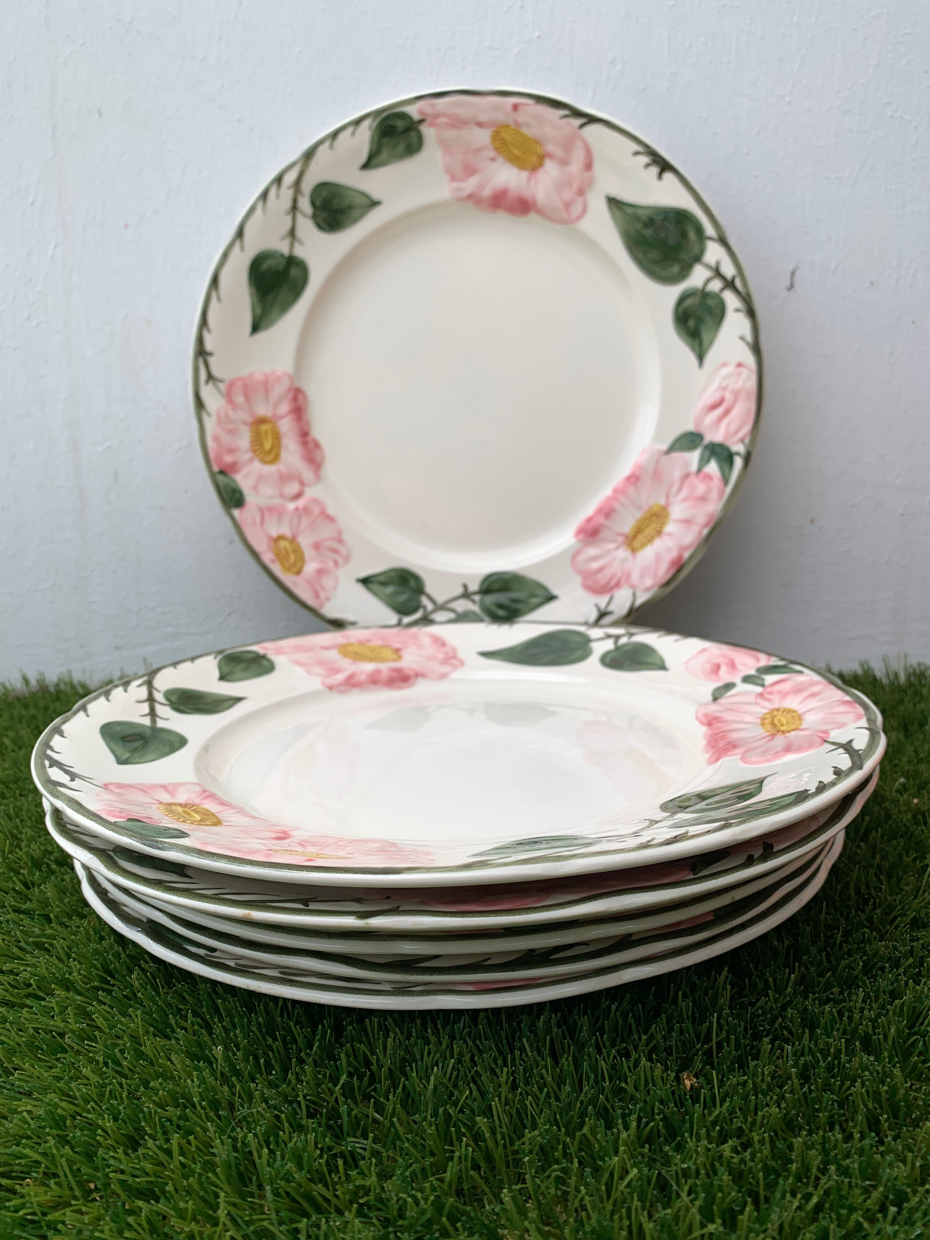 6 flat plates Villeroy and Boch, Wild-Rose model