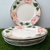 6 flat plates Villeroy and Boch, Wild-Rose model