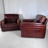 Pair of leather armchairs Roche Bobois