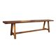 Solid wood bench - wild apple wood