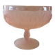 Art Deco pink glass paste fruit bowl/compote dish