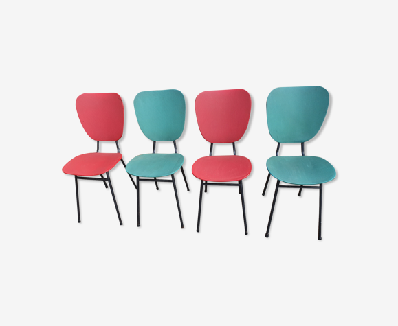 Chaises vintage skai annees 50