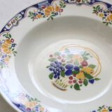 Set of 5 Boch soup plates, Fructidor service, vintage