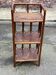 Vintage rattan and wicker shelf with 3 levels
