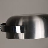 Vintage arc floor lamp with a chrome metal balance, 1970.