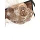 Contemporary Venied-Brown Disks Flush Mount