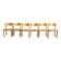 6 wooden and straw chairs from the 70s