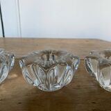 Set of 3 Pierre d'Avesn style glass candle holders