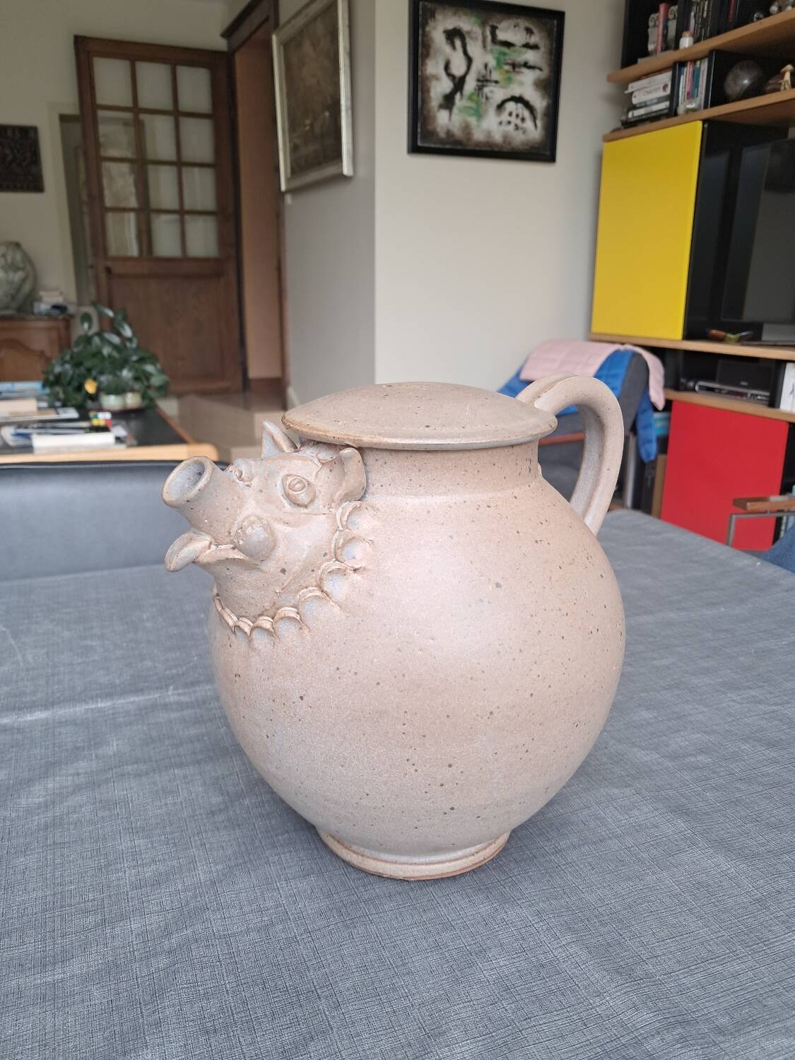 Cruche en terre cuite émaillée