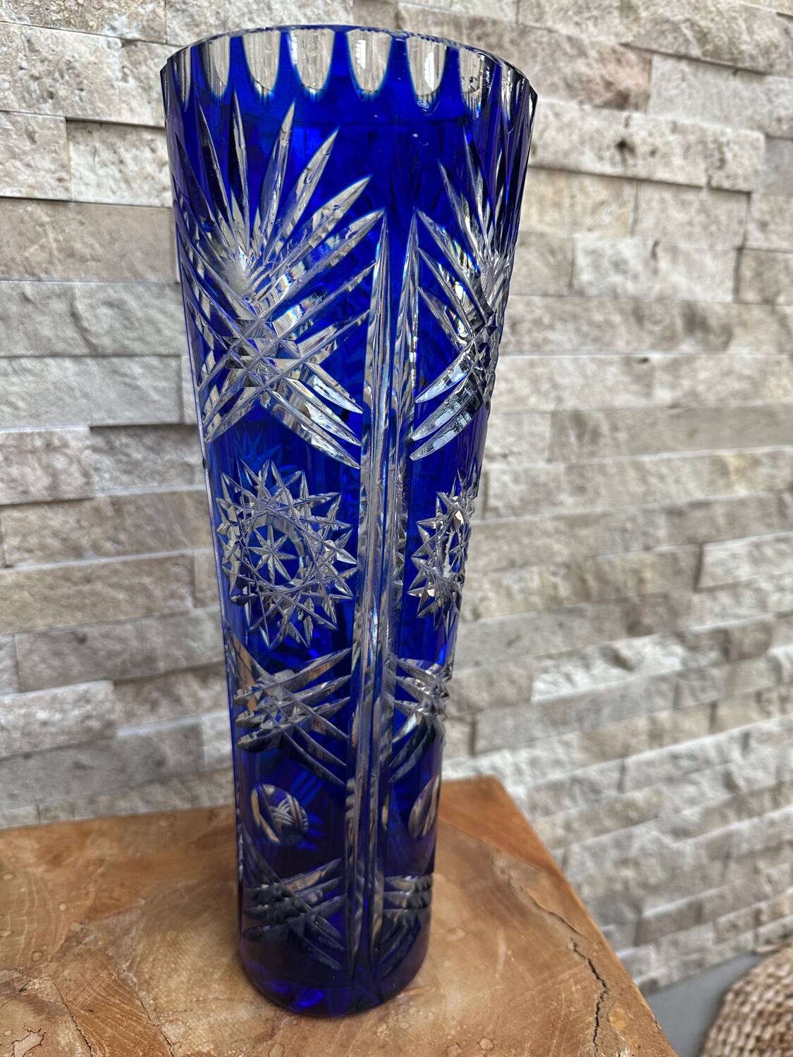 Bohemian crystal vase