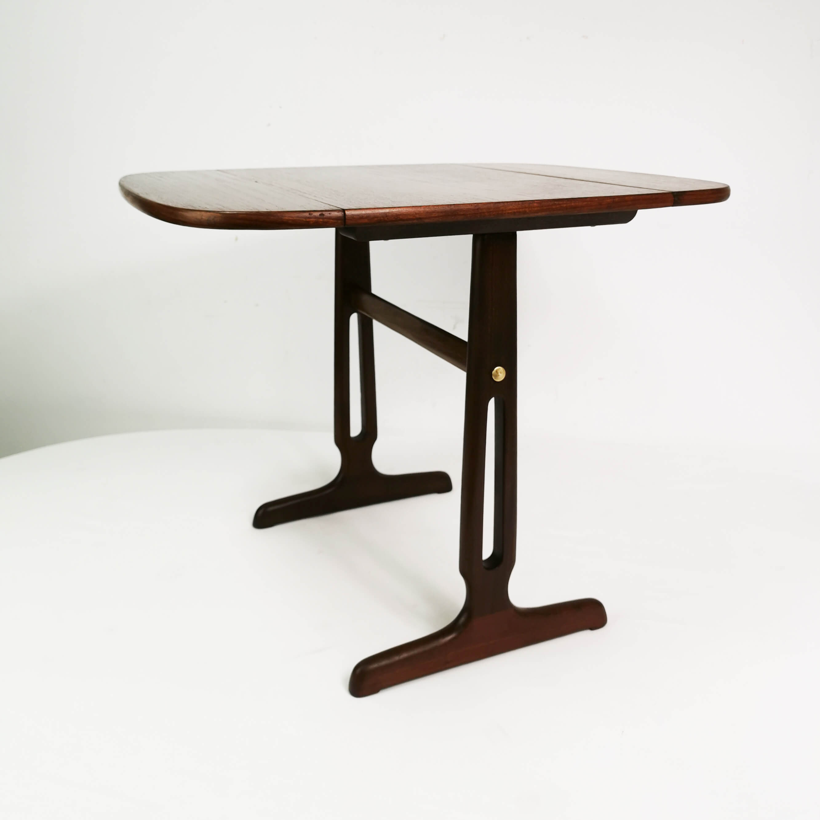 Teak & rosewood extendable table, Denmark, 1960s