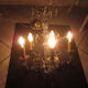 Old stamps chandelier
